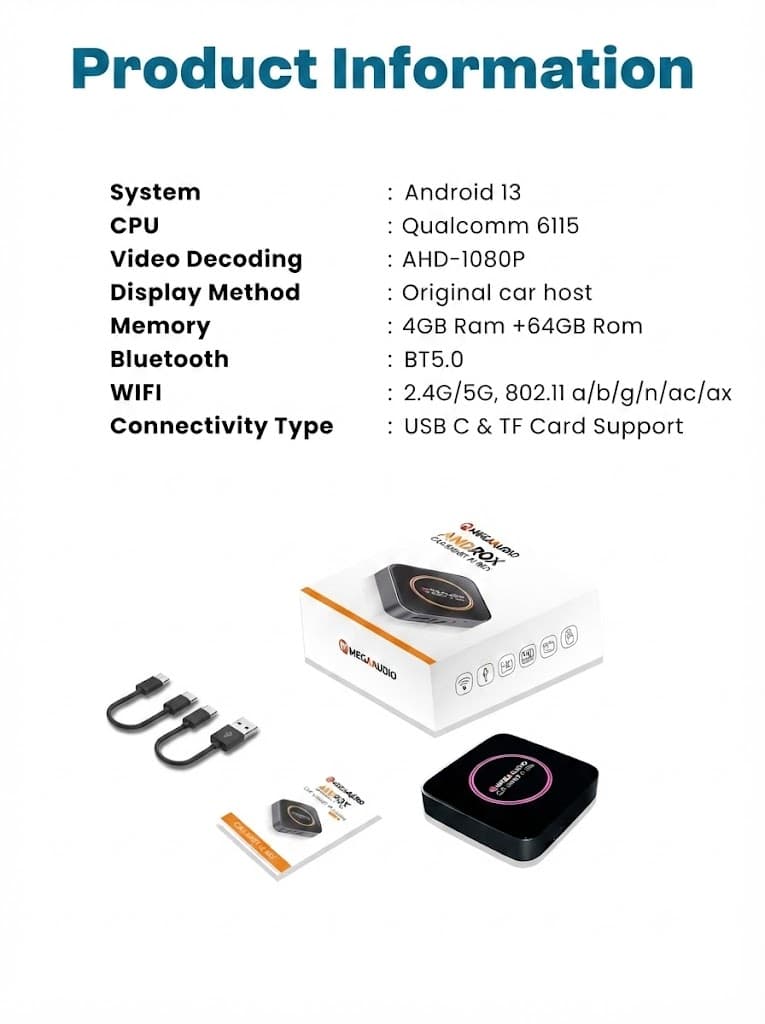 MEGAAUDIO Androx AI Box | Wire 5