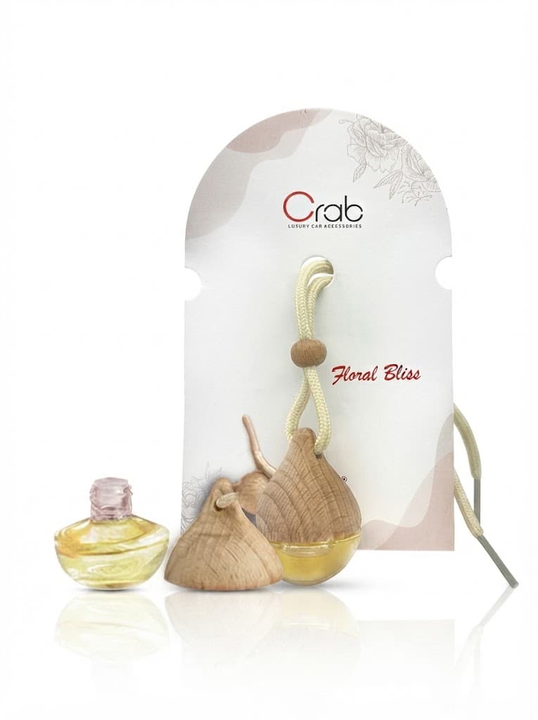 Crab Floral Bliss Hanging Air Freshener Long-Lasting Fragrance for Car, Home & Office Diffuser Floral Bliss (6 ml) 2