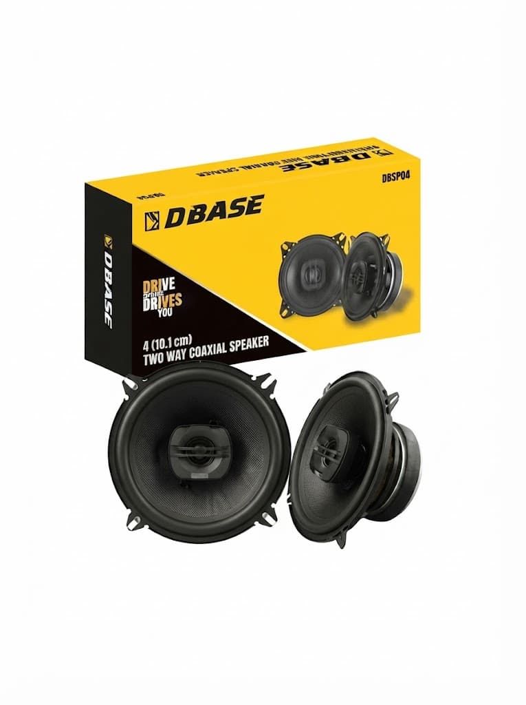 DBASE 4"(10.1 cm) Two Way Coaxial Car Speakers | Max Power Sound Audio Speaker 4