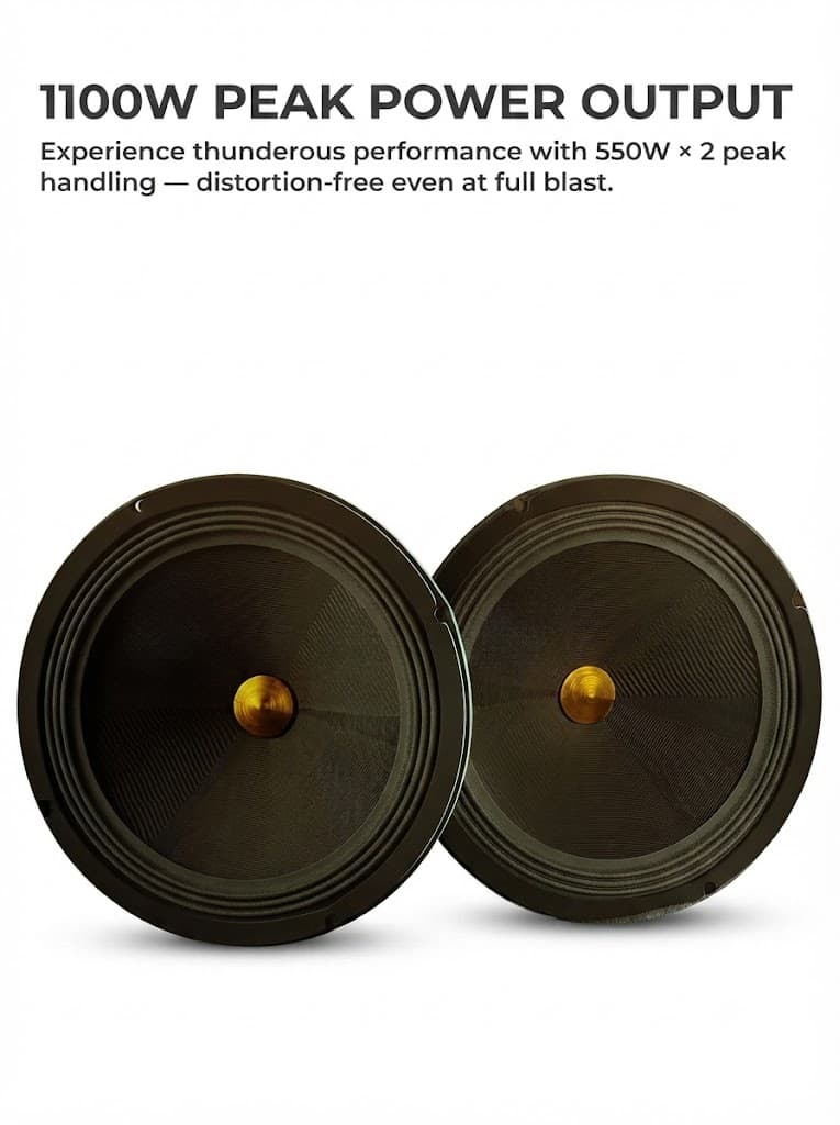 DBASE 6.5" High Efficiency Midrange Speaker | Powerful Sound | 4 Ohm | Universal Fit 4