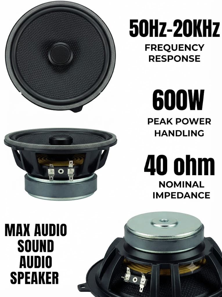 DBASE 6.5 "(16.5 cm) Two Way Coaxial Car Speakers | Max Audio Sound Audio Speaker | 3
