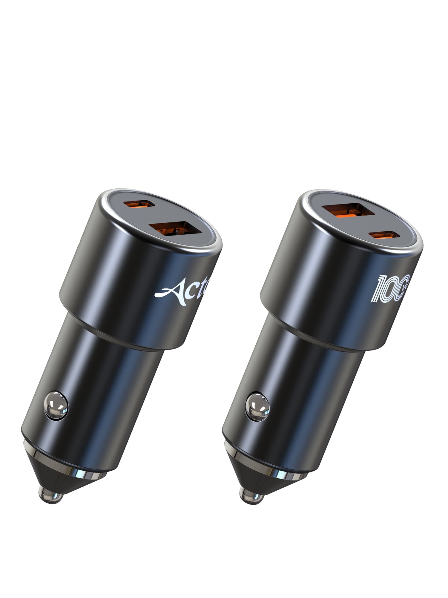 ACTO Mars Car Mobile Charger with 3 in 1 Data Cable Dual USB 4.8 AMP Output Fast Charging 100 Watt & 1200 MM in Black Color 3