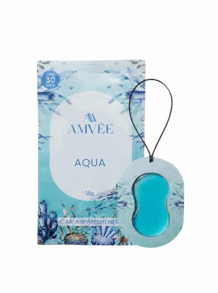 Gel Wink Hanging Car Perfume: Pack of 4 | Aqua | Long-Lasting Premium Car Fragrance 2