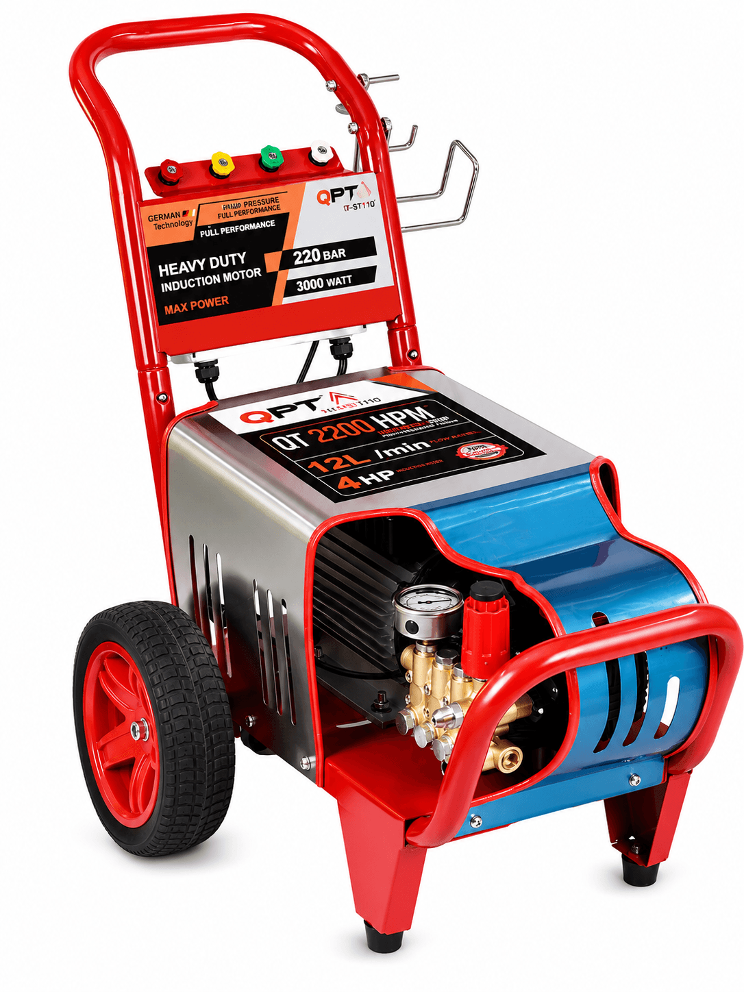 QPT By STARQ HIGH PRESSURE WASHER QT2200HPW 4 hp 3000 Watts HEAVY DUTY FOR COMMERCIAL USE 2