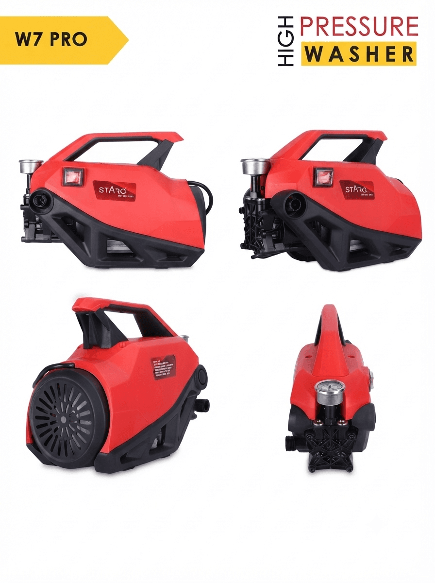 STARQ® W7 2700W | 270 Bar | Heavy Duty High Pressure Washer | Red (Standard) 4