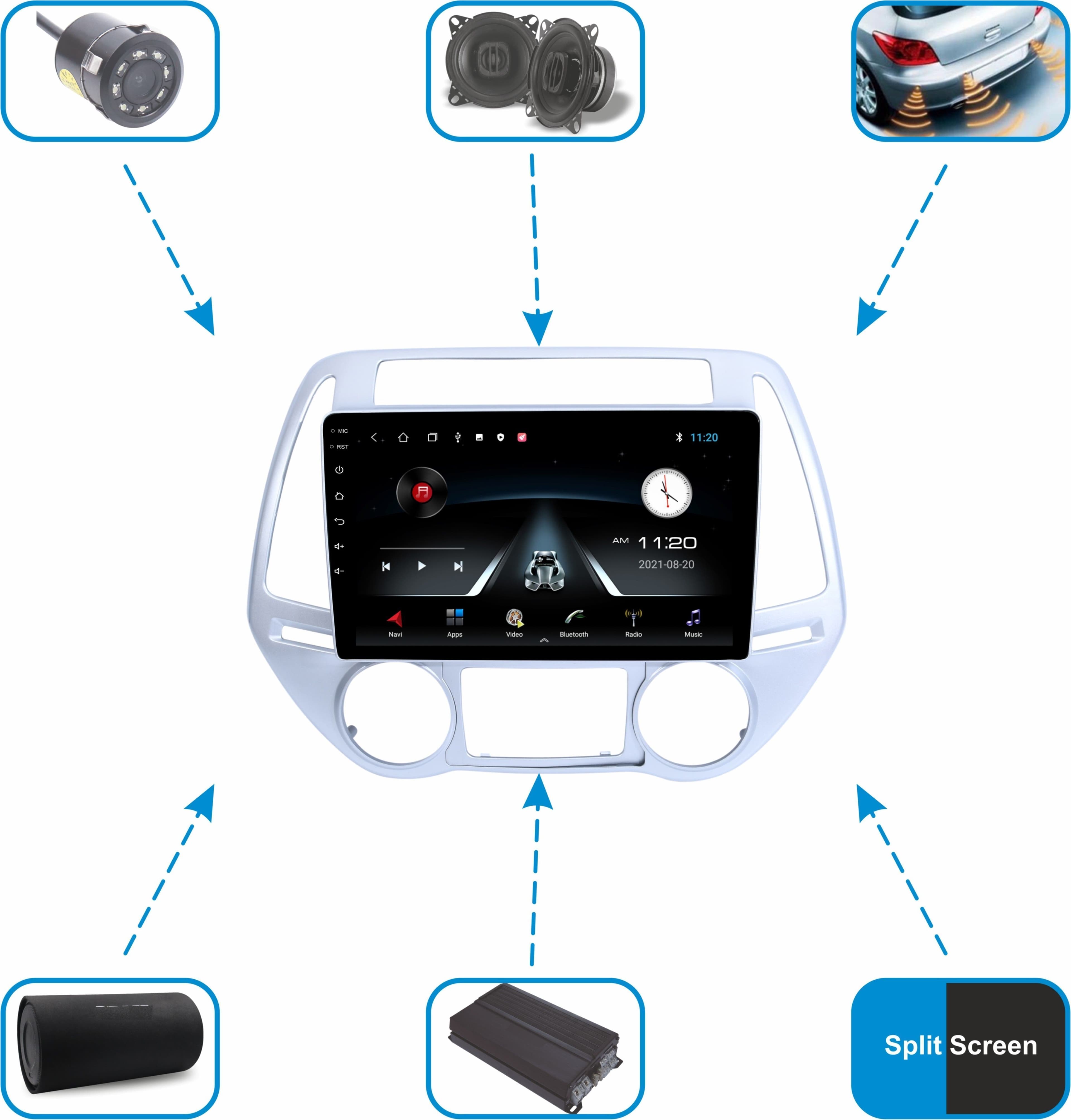 BASSOHOLIC 9" Android Car Stereo 4GB+64GB | GPS | Bluetooth | WiFi | Reverse Camera 3