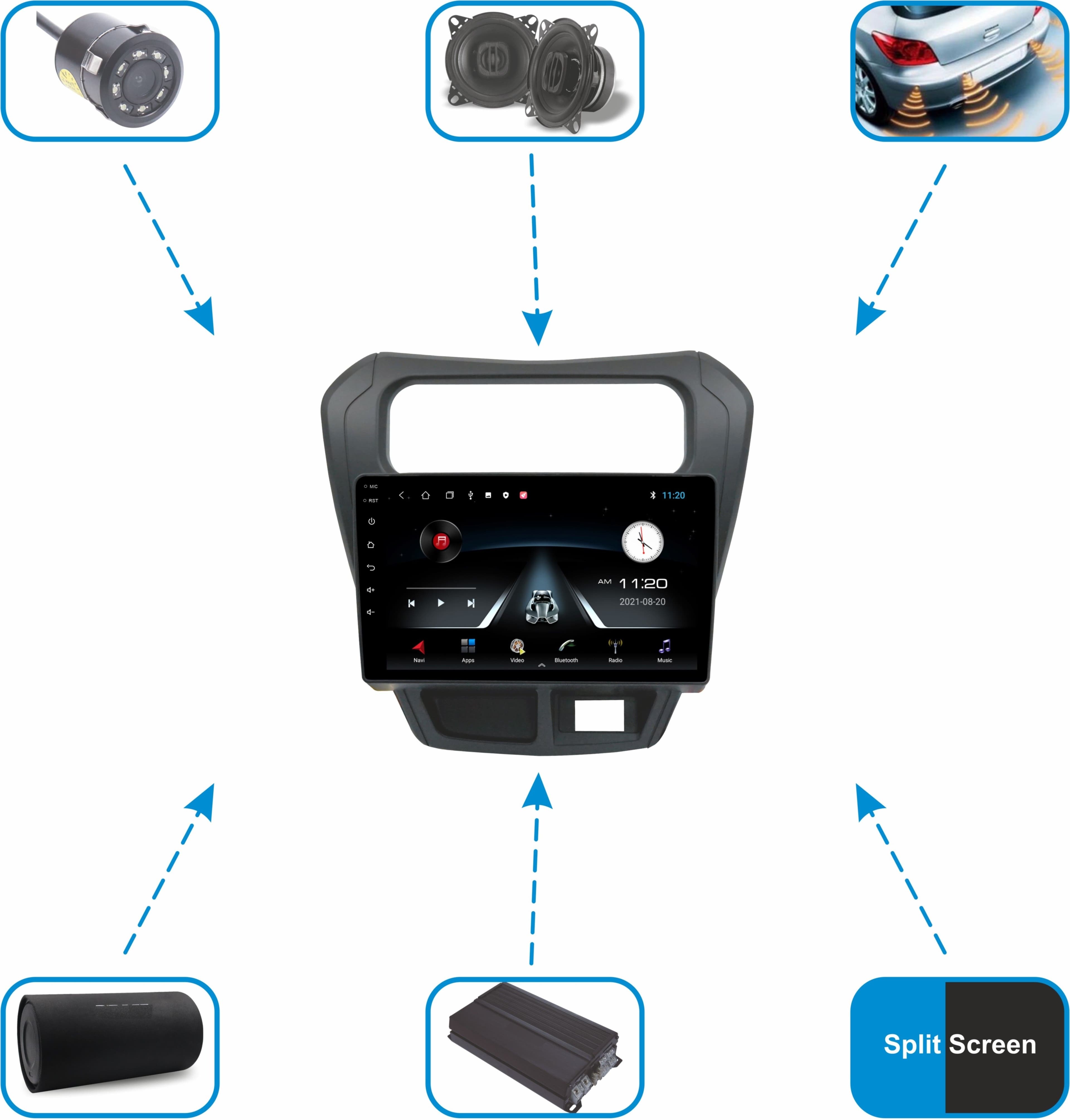 BASSOHOLIC 9-Inch Android Car Stereo | 4GB RAM + 64GB Storage | Reverse Camera | Bluetooth 3