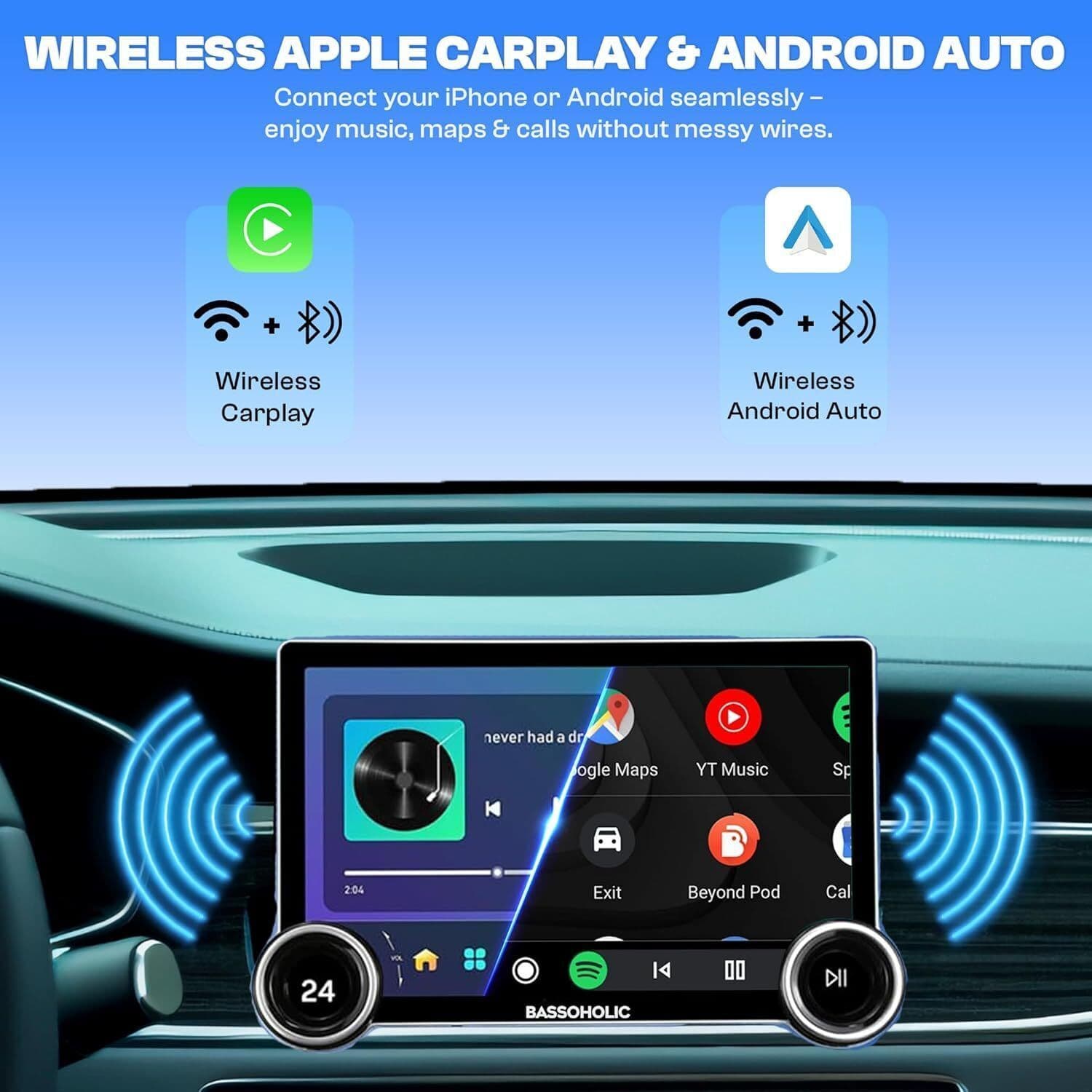 BASSOHOLIC Android CarPlay | 4GB 64GB | Dashboard Display for BR-V | GPS Supported B07 Car Stereo 2