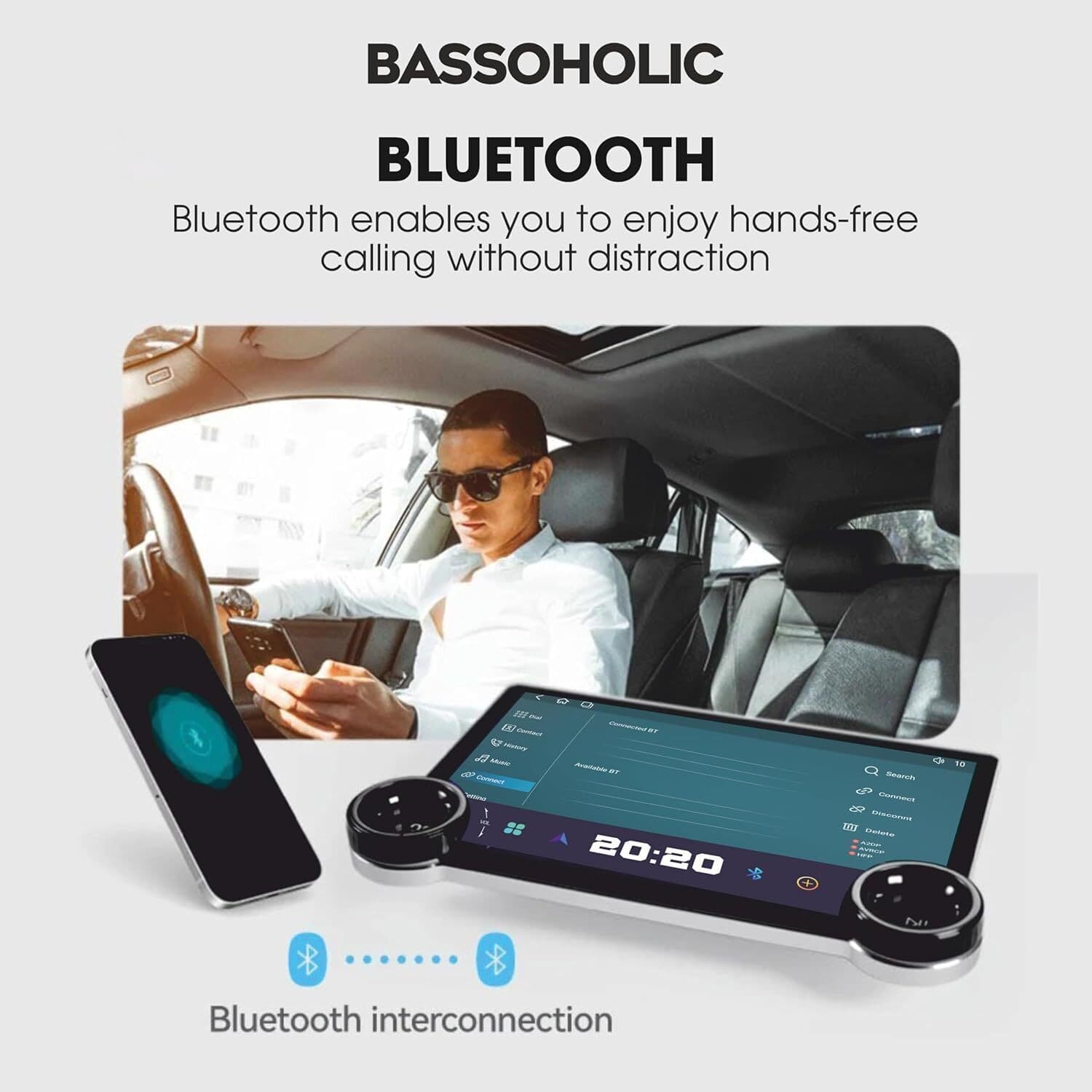 BASSOHOLIC Android CarPlay | 4GB 64GB | Multimedia Screen for Baleno | Bluetooth GPS BO0 Car Stereo 4