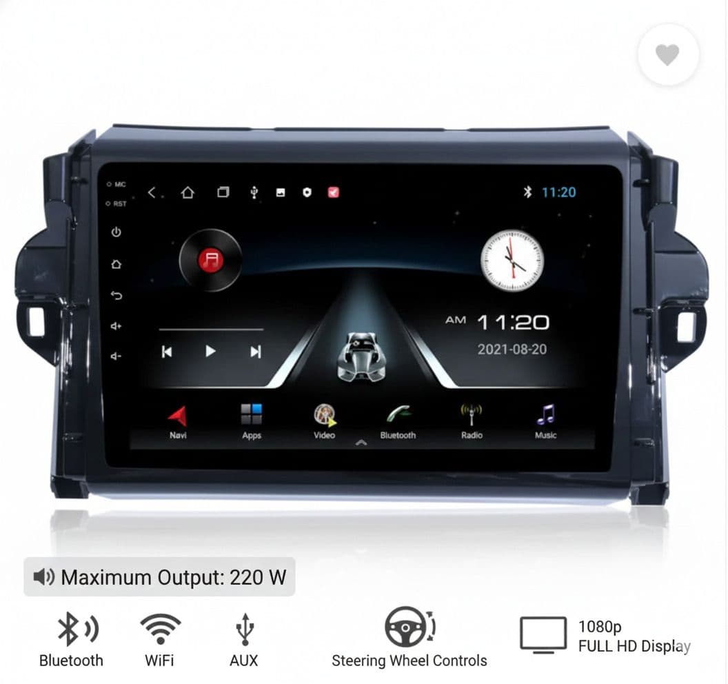 BASSOHOLIC Android CarPlay | 4GB 64GB | Multimedia Screen for i20 | Bluetooth Audio AU0 Car Stereo 3