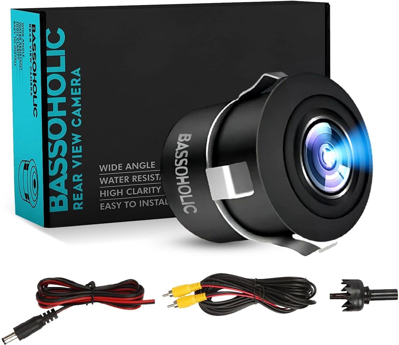 BASSOHOLIC 720P AHD Fisheye Car Reverse Camera | 160 Wide Angle Parking Assist 160 Vehicle Camera System 2