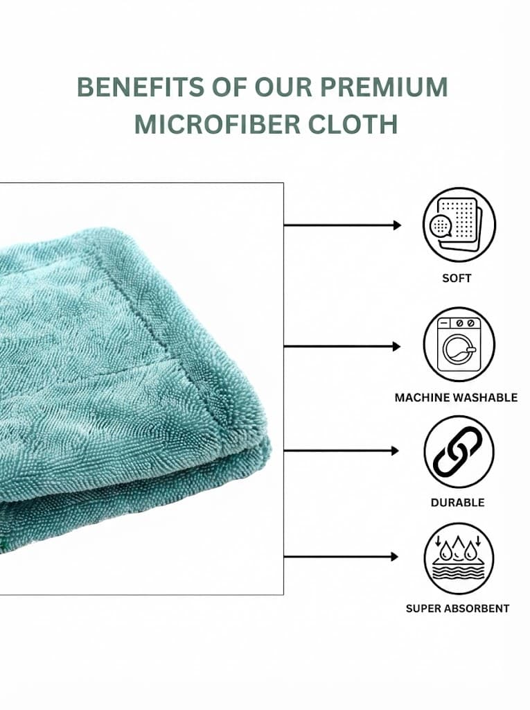 Microfiber Vehicle Washing Cloth (Pack Of 2, 1200) 3