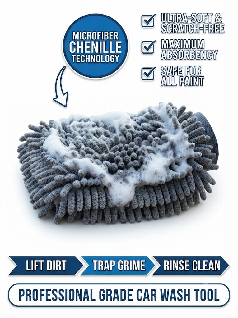 Chenille Microfiber Wash Mitt - Ultra Soft, Extra 3