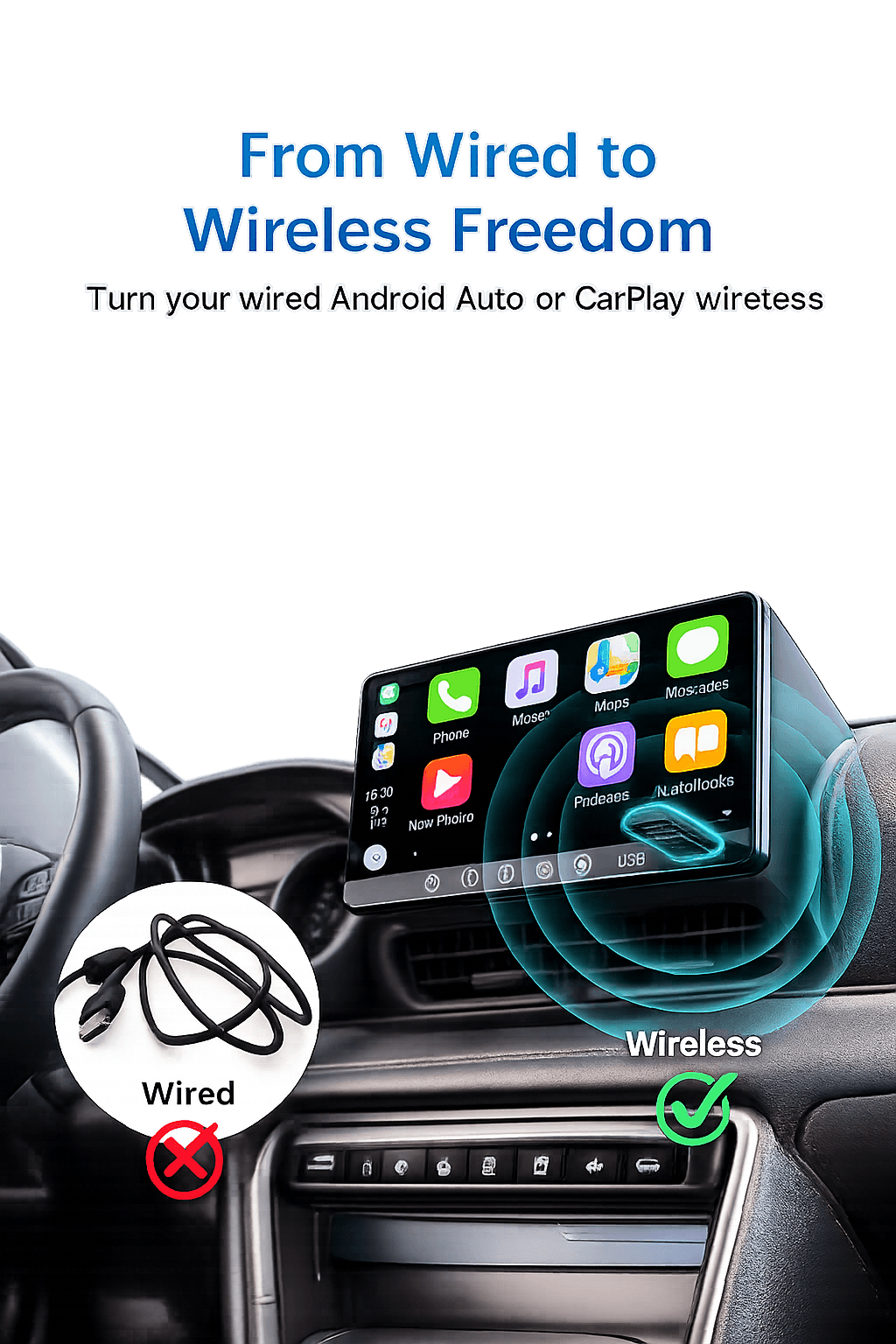 Tune
Wireless Connectivity | Compact Size | Retains Original Controls | For Android Auto & Apple CarPlay 2
