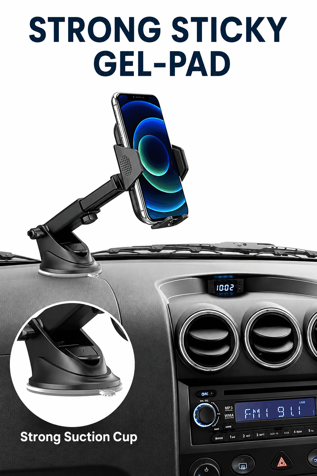 Clamp M
Adjustable Height | 360° Rotation | Suction Cup Mount | 180° Pivot 5
