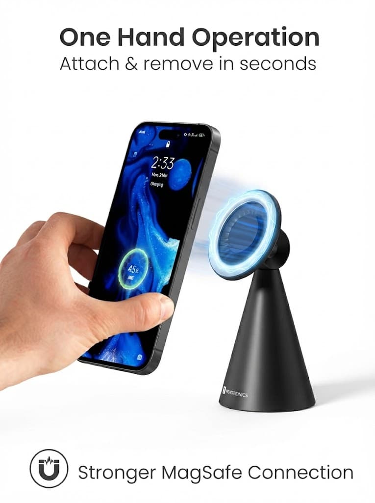 Mogun 5
Strong Magnetism | 360 Degree Rotation | Sturdy Build | Tailored for Magsafe 2