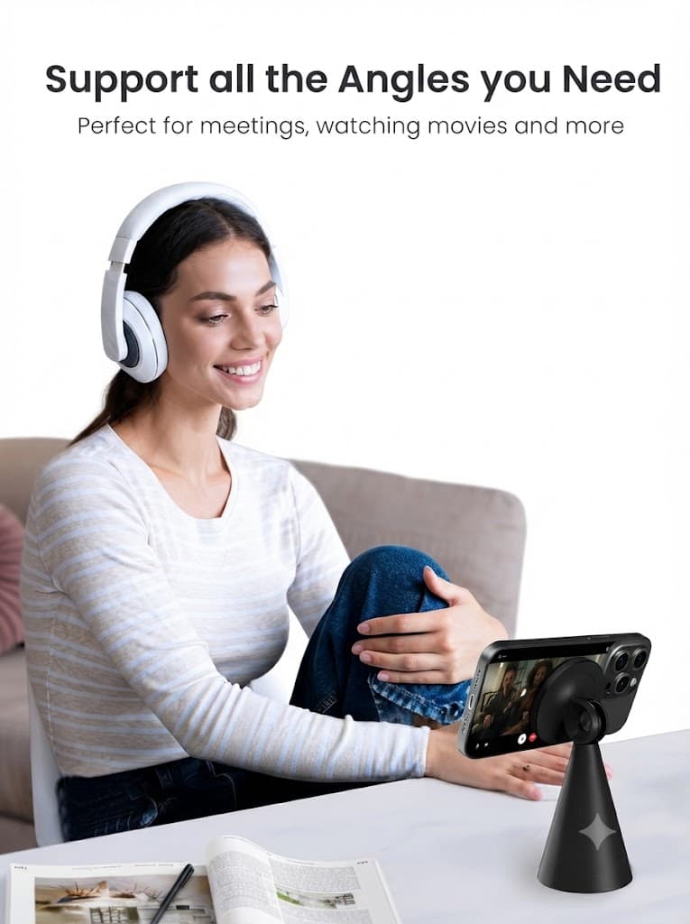 Mogun 5
Strong Magnetism | 360 Degree Rotation | Sturdy Build | Tailored for Magsafe 4