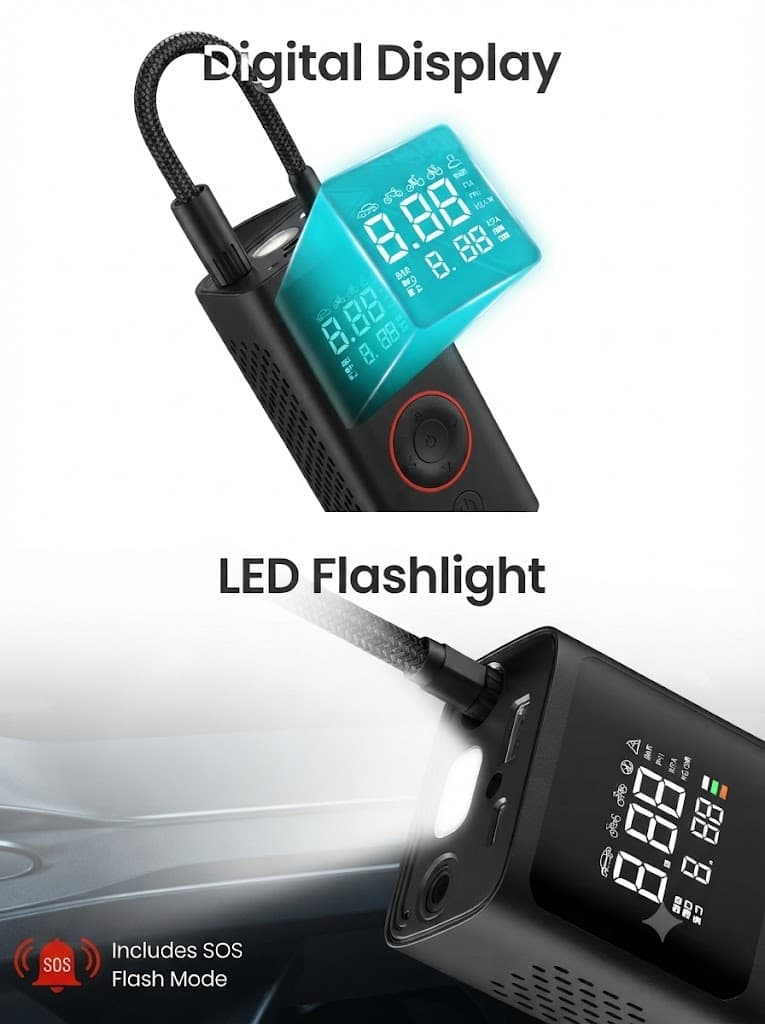 VAYU
Pre-set Inflation Modes | Digital Display | Dual Power Source | 2 x 2000 mAh Batteries 4