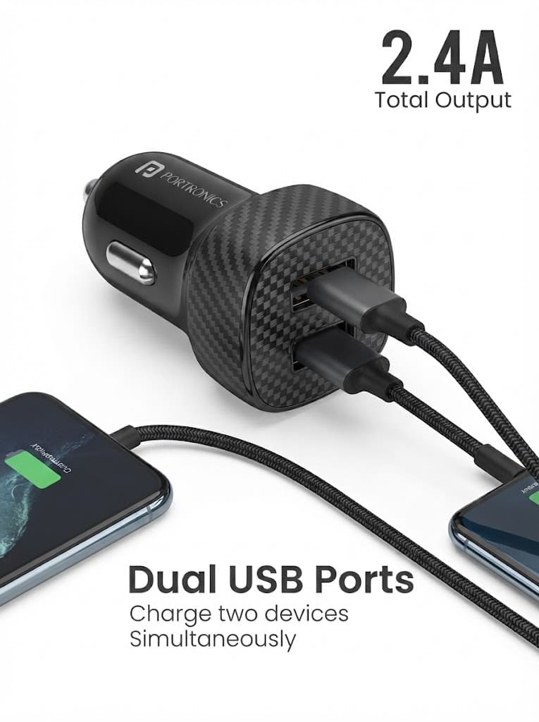 Car Power 5
Dual Output | USB Ports | 12 Watts Total 2