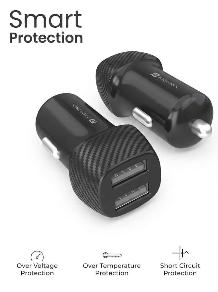 Car Power 5
Dual Output | USB Ports | 12 Watts Total 3