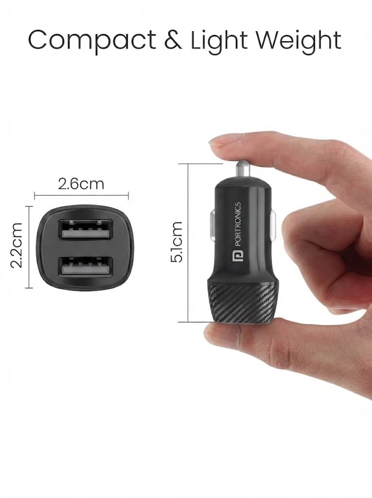 Car Power 5
Dual Output | USB Ports | 12 Watts Total 4