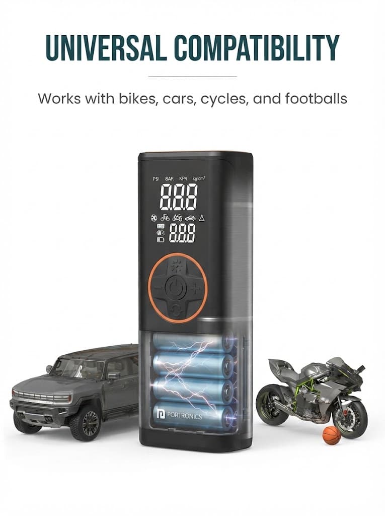 Vayu 4.0
Pre-set Inflation Modes | Digital Display | Dual Power Source | 2 x 2000 mAh Battery 4