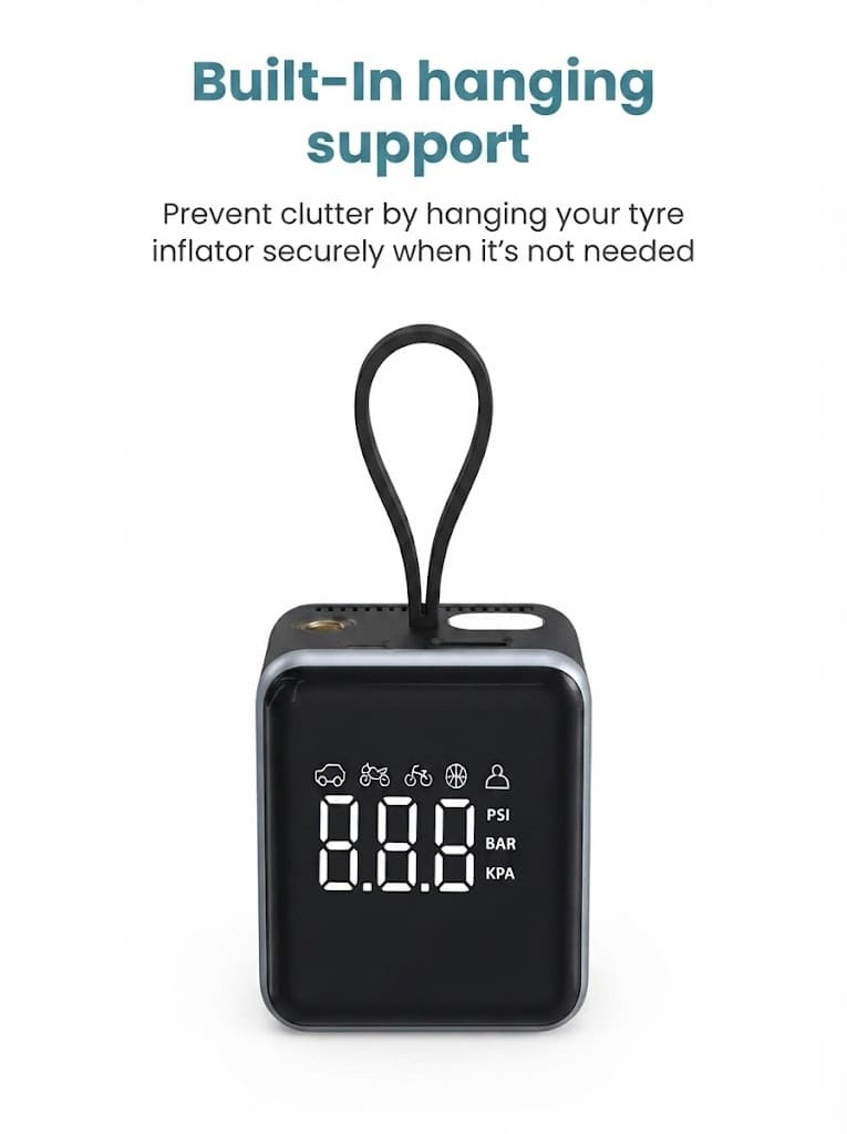 Vayu 8.0
Pre-set Inflation Modes | Built-In Flashlight with SOS | 2 x 2000 mAh Battery | In-Built Hanging Support 2