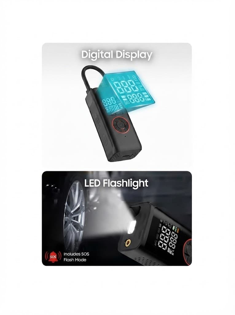 Vayu 7.0
Pre-set Inflation Modes | Built-In Flashlight | 2 x 2000 mAh Battery 2