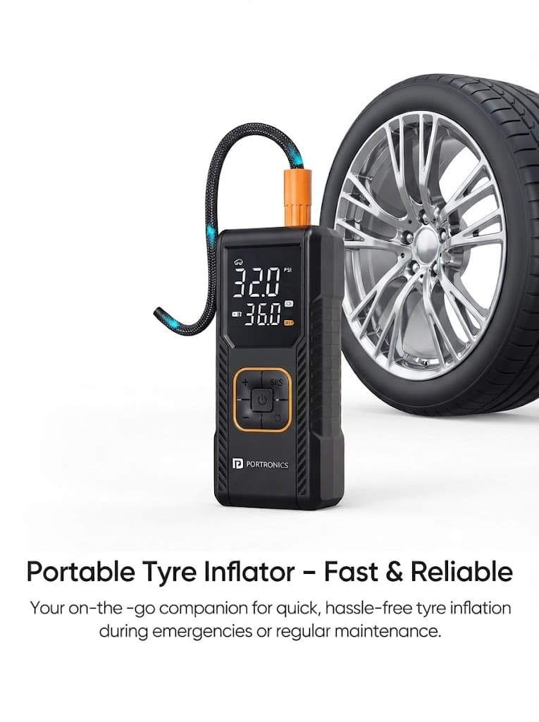 Vayu 9.0
Portable & Rechargeable Tyre Inflator | Type-C Fast Charging | LED Display | Auto Shut-Off | For Car, Bike & Sports Balls 2