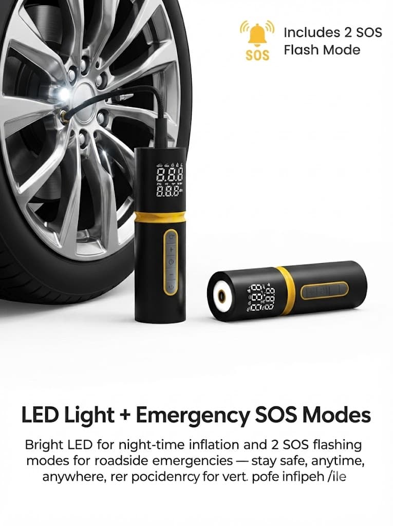 Vayu 5.0 Lite
150 PSI Corded Inflator | 3m Power Cord | Digital Display | Preset Modes | For Cars, Bikes, & Sport Balls 5