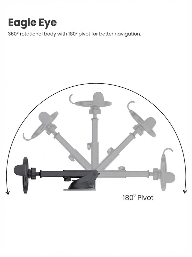 Clamp M2
Adjustable Height | 360° Rotation | Suction Cup Mount | 180° Pivot 5