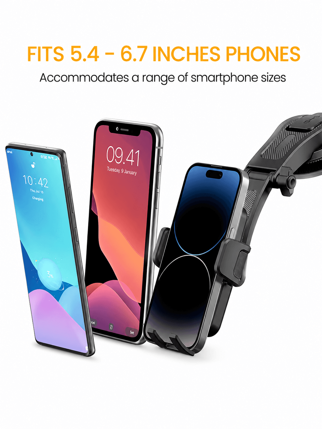 Clamp M5
Rotation Base | Pivot Arm | Suction Cup Mount | 5.4” – 7.6” Phones 4