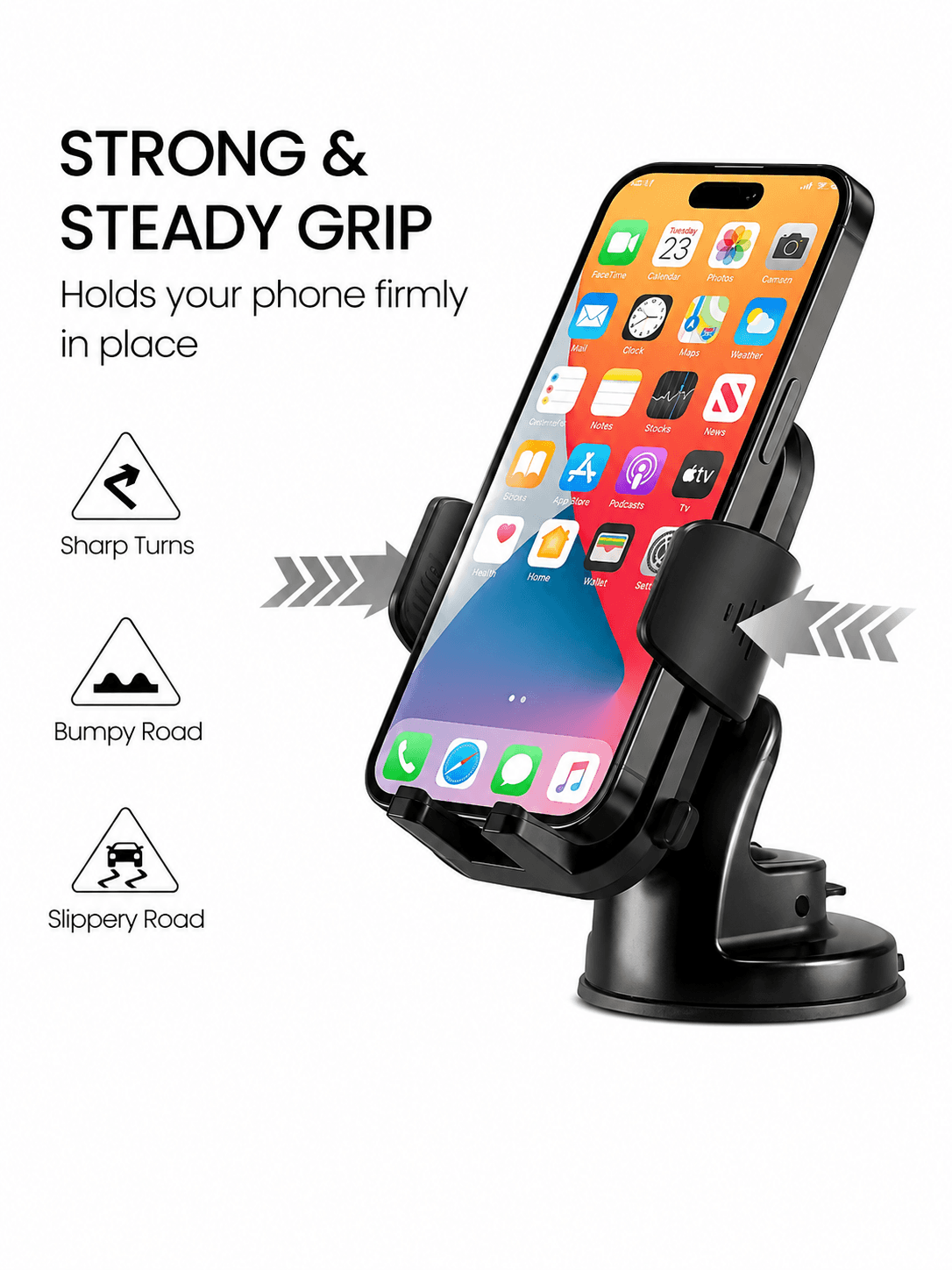 Clamp M4
180° Rotation | One-hand Operation| Suction Mount | Shock-resistant Grip 2