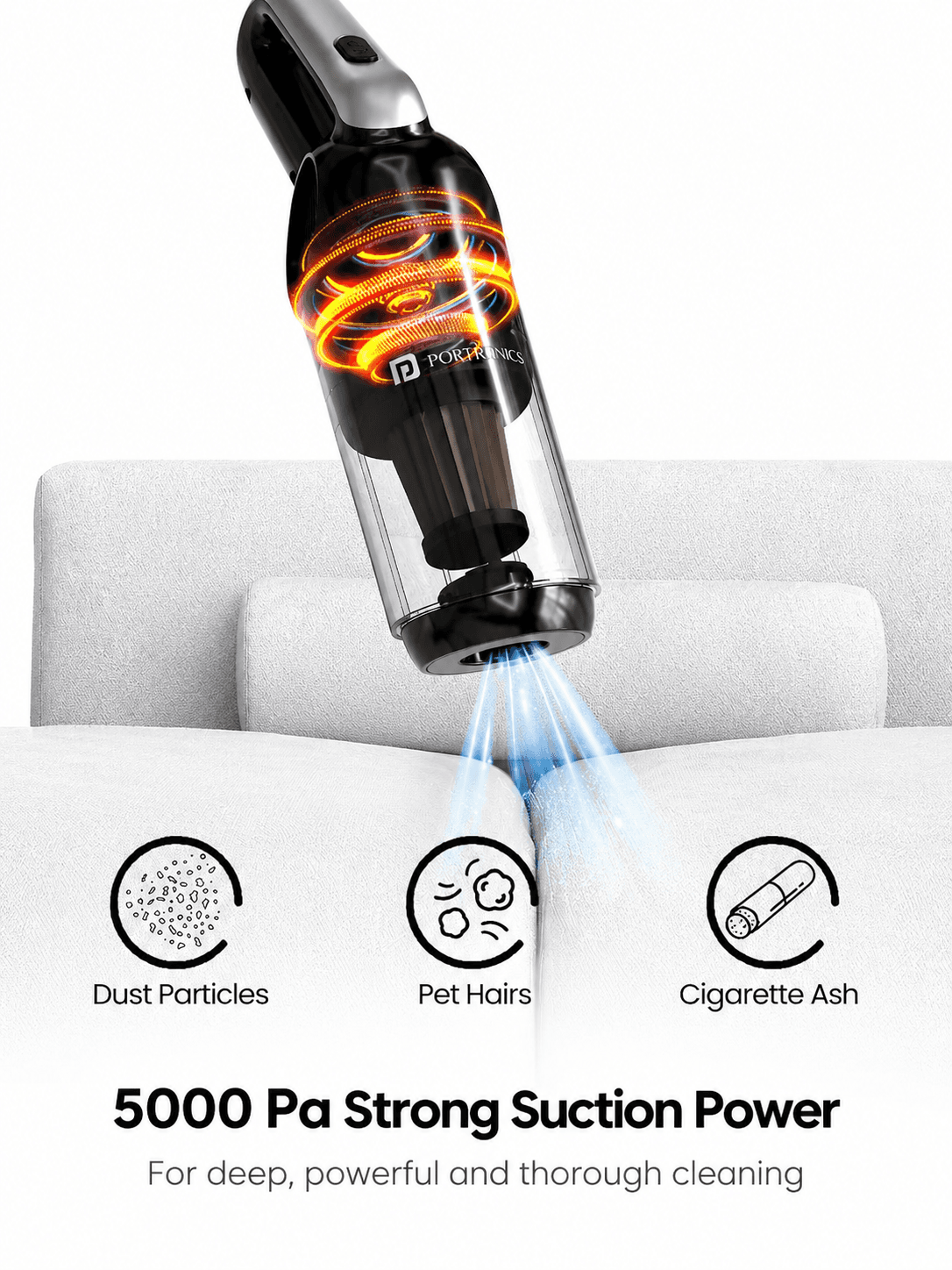 Mopcop 3
Strong Suction | Washable HEPA Filtration | Rechargeable Battery |Multi-Purpose Nozzles 5